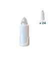 Lumino elettrico candela 120gg bianco con appendino - CONF. RISPARMIO 24 PZ