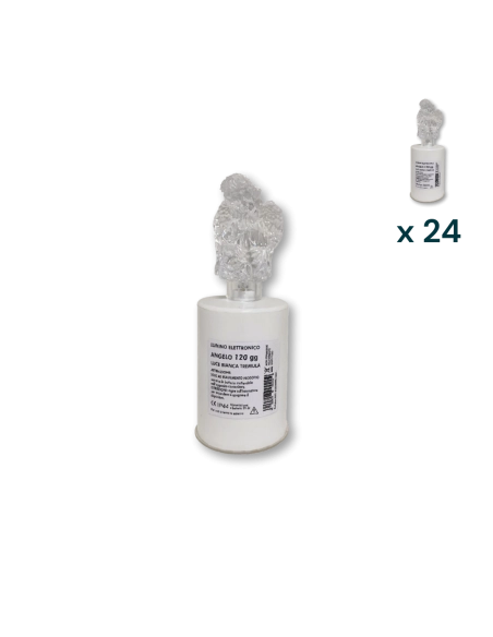 Lumino elettrico angelo 120 gg luce bianca tremula - CONF. RISPARMIO 24 PZ