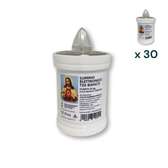 Lumino elettrico 60 gg bianco luce tremula T.20 - CONF. RISPARMIO 30 PZ