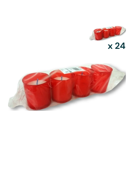 Lumini rossi T.70 - PACCO RISPARMIO 24 CONFEZIONI (4 pezzi a confezione)