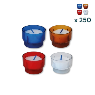 Lumino calicetto sfusi rossi, bianchi, blu, ambra 5T/3 - CONF. RISPARMIO 250 PZ