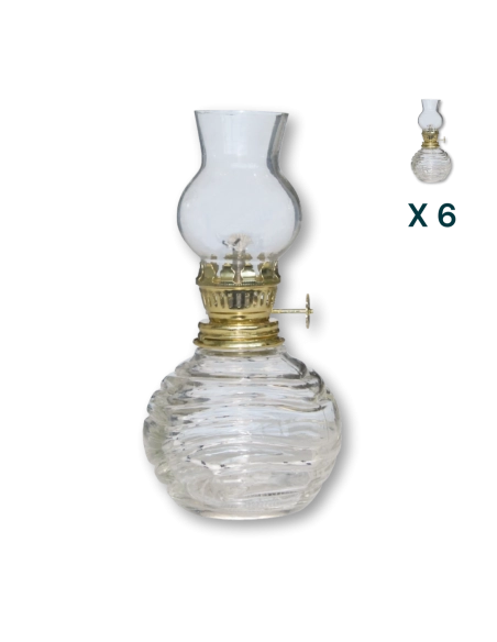 Lampada ad olio 200 ml rotonda - CONF. RISPARMIO 6 PZ