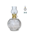 Lampada ad olio 500 ml rotonda trasparente - CONF. RISPARMIO 6 PZ