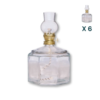 Lampada ad olio 1000 ml poligono - CONF. RISPARMIO 6 PZ