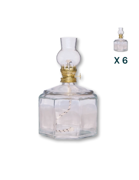 Lampada ad olio 1000 ml poligono - CONF. RISPARMIO 6 PZ