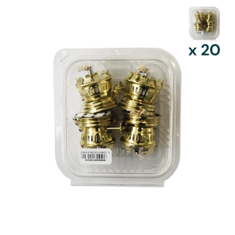 Bruciatore in metallo per lampade ad olio - PACCO RISPARMIO 20 CONFEZIONI (4 pezzi a confezione)