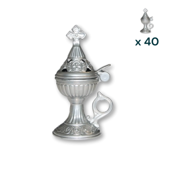 Bruciatore per incenso color argento - CONF. RISPARMIO 40 PZ