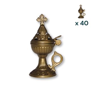 Bruciatore per incenso color ottone - CONF. RISPARMIO 40 PZ