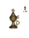 Bruciatore per incenso color ottone - CONF. RISPARMIO 40 PZ