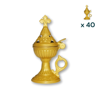 Bruciatore per incenso color oro - CONF. RISPARMIO 40 PZ