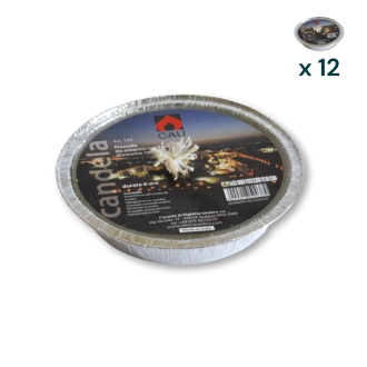 Fiaccola alluminio d. cm 18 - CONF. RISPARMIO 12 PZ