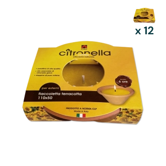 Fiaccolata terracotta citronella - CONF. RISPARMIO 12 PZ