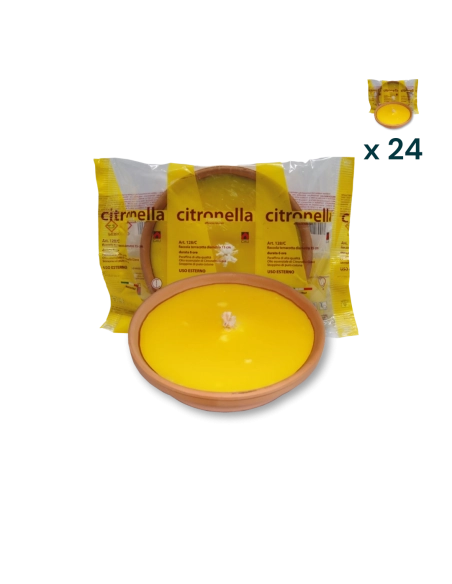 Fiaccola terracotta citronella d. cm 15 - CONF. RISPARMIO 15 PZ