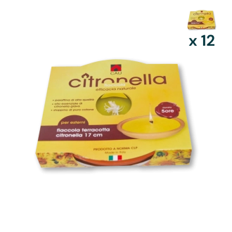 Fiaccola terracotta citronella d. cm 17 - CONF. RISPARMIO 12 PZ