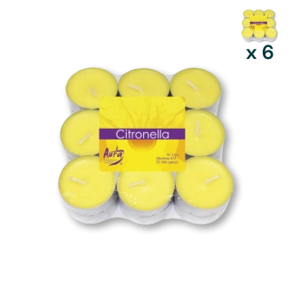 Tealights citronella - PACCO RISPARMIO 6 CONFEZIONI (18 pezzi a confezione)