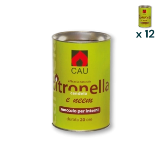 Candela citronella e neem eco CAU - CONF. RISPARMIO 12 PZ