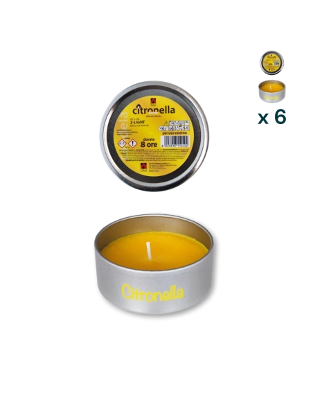 Z-Light fiaccola lattina da esterno citronella - CONF. RISPARMIO 6 PZ