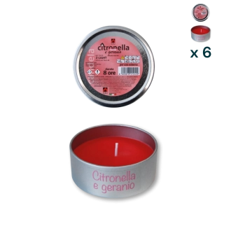 Z-Light fiaccola lattina da esterno citronella e geranio - CONF. RISPARMIO 6 PZ