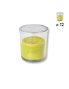 Candela in vetro da interno citronella e neem - CONF. RISPARMIO 12 PZ