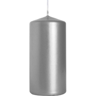 Candela inodore 5 x 10 cm argento