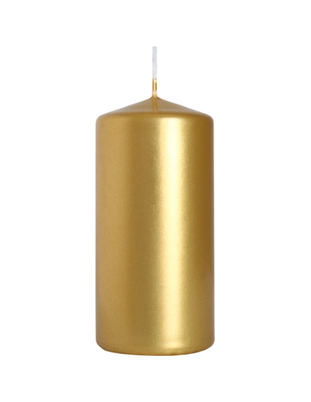 Candela inodore 5 x 10 cm oro