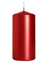 Candela inodore 5 x 10 cm rosso metallizzato