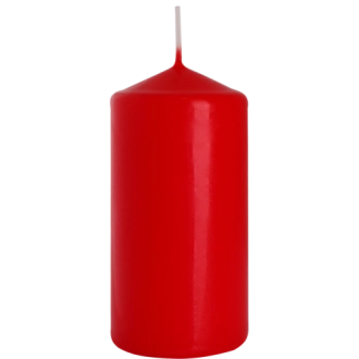 Candela inodore 6 x 12 cm rosso